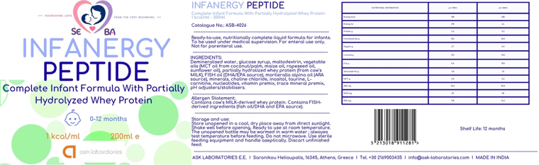 SEBA Infanergy Peptide packshot